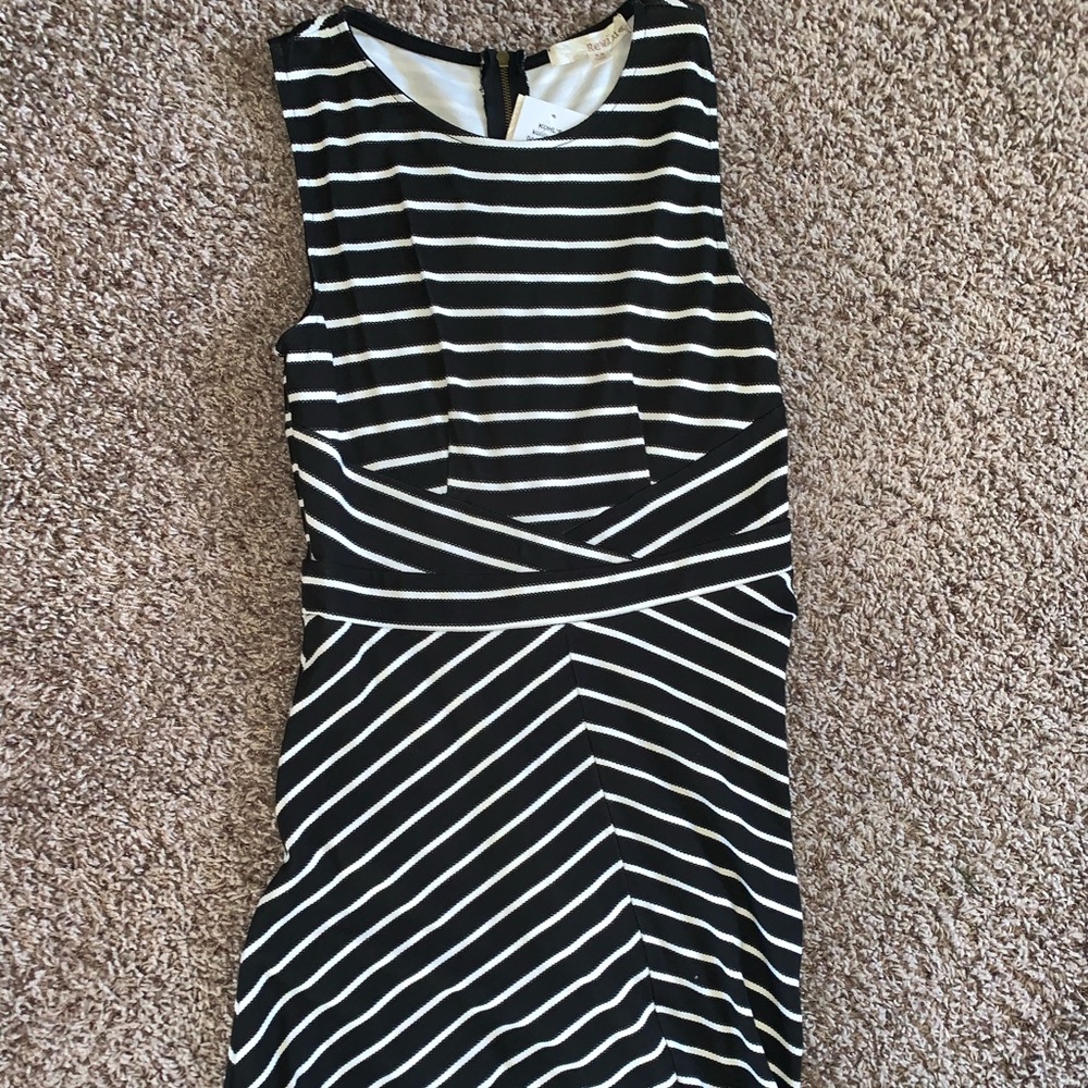 Black and White Striped Dress